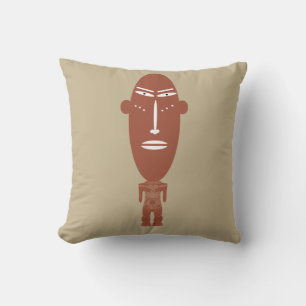 Abstract modern African tribal indigenous art Throw Pillow