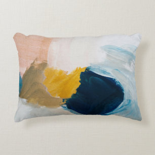 Abstract modern art background. Painting grey and Accent Pillow