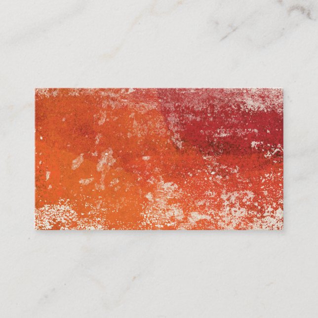 Abstract Modern Art Business Cards - Orange Red (Front)