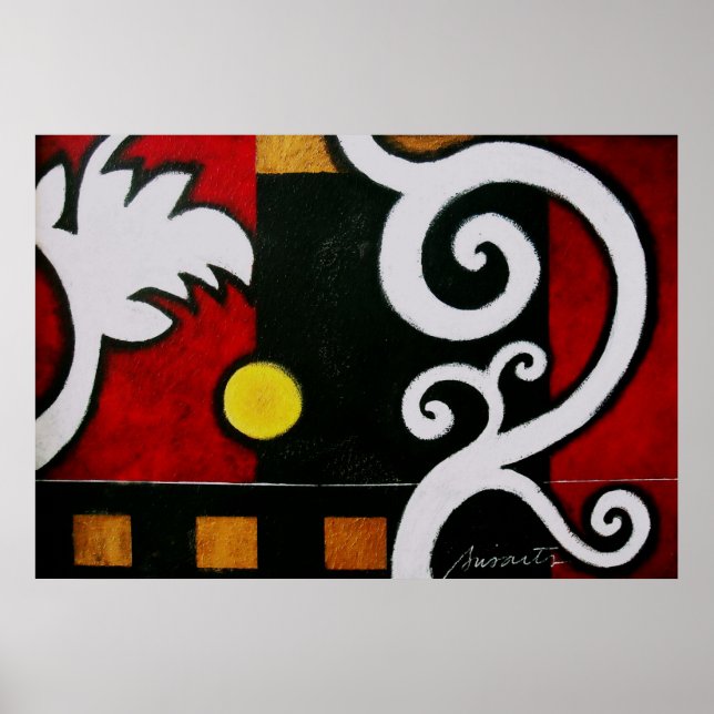 ABSTRACT MODERN ART CANVAS PAINTING POSTER (Front)