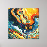 Abstract Modern Art Colour Waves