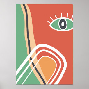 Abstract modern art eye  poster