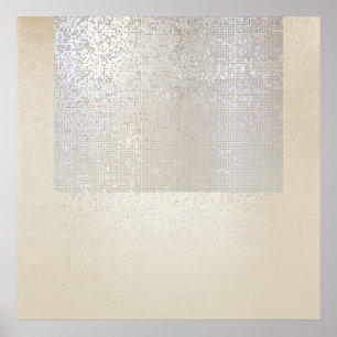 Abstract Modern Art Geometric Binary Cyber Poster