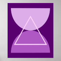 Abstract Modern Art Geometric Forms Purple