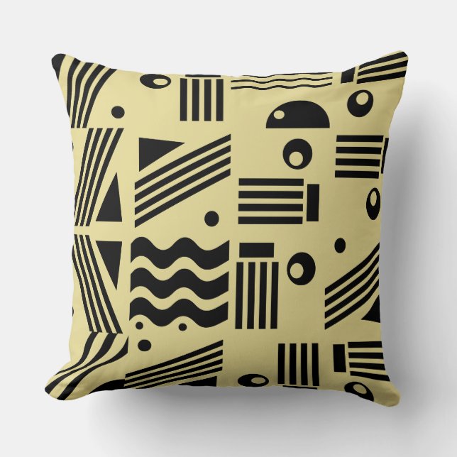 Abstract Modern Art Geometric Pattern Throw Pillow (Front)
