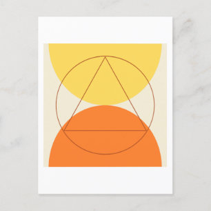 Abstract Modern Art Geometrical Pattern Postcard