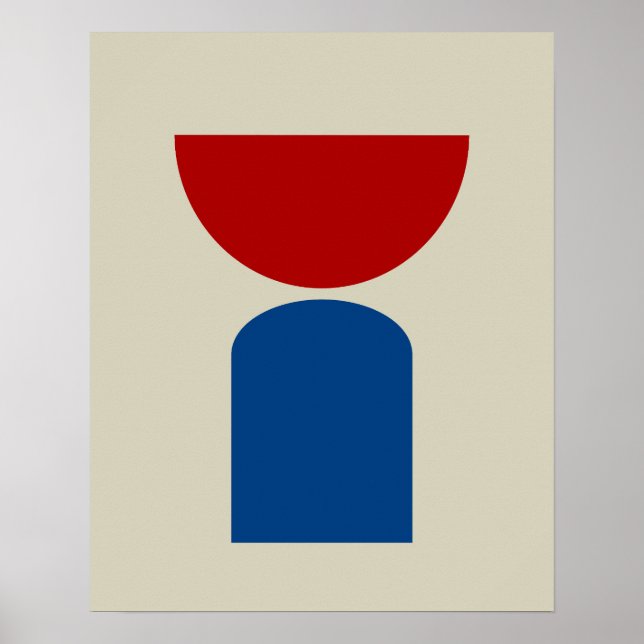 Abstract Modern Art Geometrical Shapes Poster (Front)