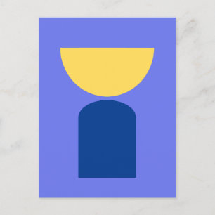 Abstract Modern Art Geometrical Shapes Sage Green Postcard