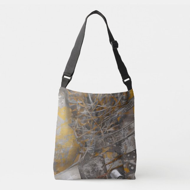Abstract modern art pattern crossbody bag (Front)