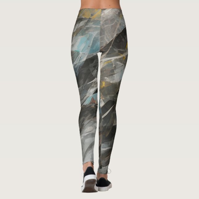 Abstract modern art pattern leggings (Back)
