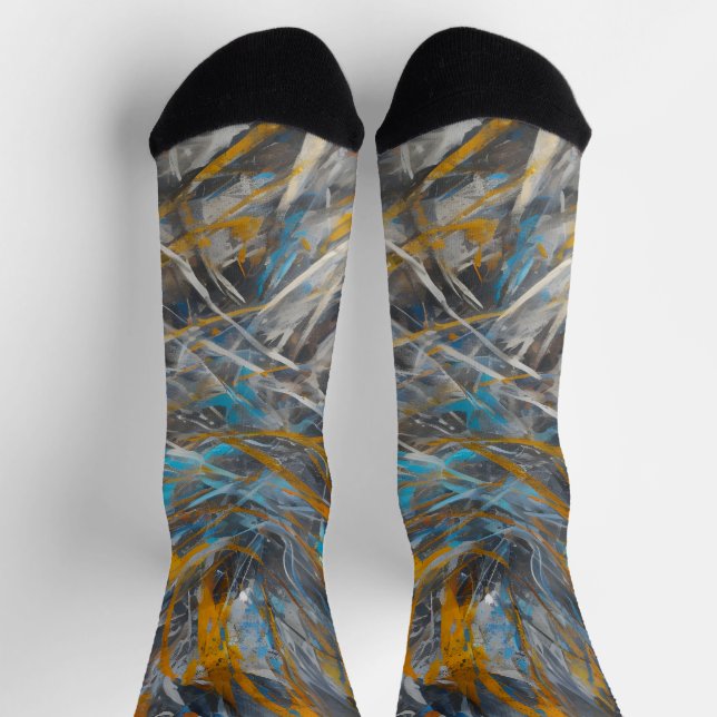 Abstract modern art pattern socks (Top)