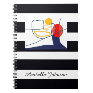 Abstract Modern Art Personalized Name Classic Chic Notebook