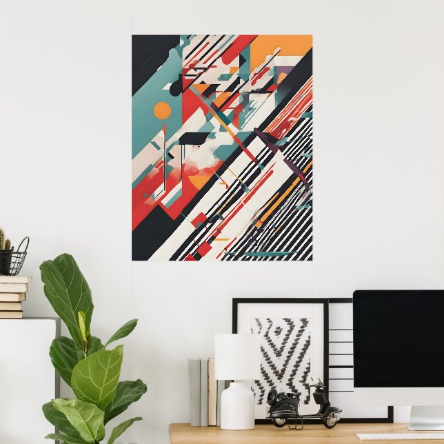 Abstract modern art poster (Home Office)