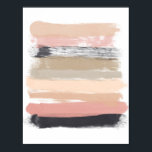 Abstract Modern Art Poster<br><div class="desc">Decorate your home, office, apartment, dorm room, nursery, or even classroom, with this stylish poster. This poster features an abstract and modern design of colourful paintbrush strokes. This modern art poster has a colour palette that consists of dark greys, pinks, and peaches. This is a unique, modern, and current design...</div>