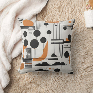 Abstract modern art throw pillow