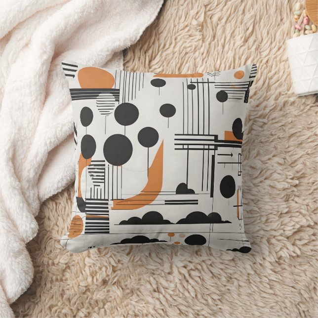 Abstract modern art throw pillow (Blanket)