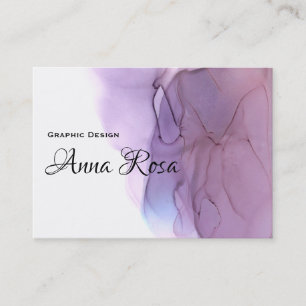*~* Abstract Modern Art Watercolor Lavender Business Card