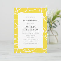 Abstract Modern Art Yellow Custom Bridal Shower