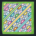 Abstract Modern Bandana<br><div class="desc">A Fun Design Of Colourful Dots, Striped and Waves Bandana For Pets Or Humans</div>