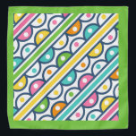 Abstract Modern Bandana<br><div class="desc">A Fun Design Of Colourful Dots,  Striped  and Waves Bandana For Pets Or Humans</div>