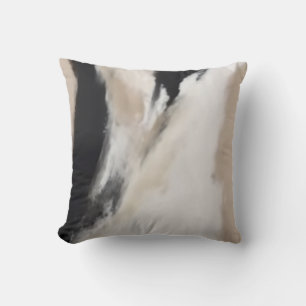 Abstract modern black and tan  throw pillow