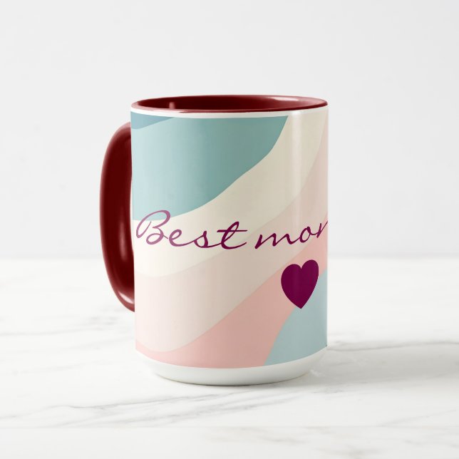 Abstract Modern Blush Pink Mint Collection Mug (Front Left)