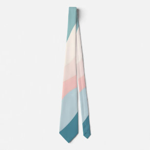 Abstract Modern Blush Pink Mint Collection Tie