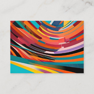 Abstract Modern Colorful Bright Pattern Bold Art Business Card