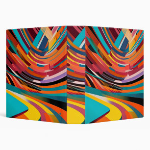 Abstract Modern Colorful Bright Pattern Bold Urban Binder