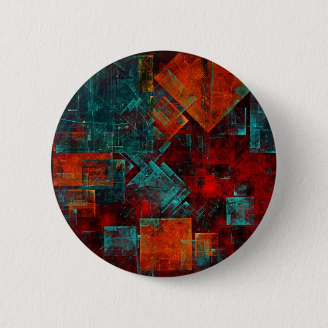 Abstract Modern Colourful Cool Artistic Pattern 2 Inch Round Button (Front)