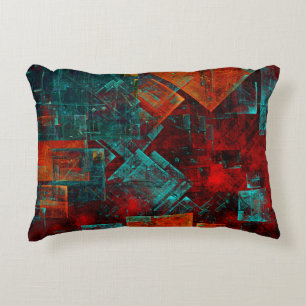Abstract Modern Colourful Cool Artistic Pattern Accent Pillow