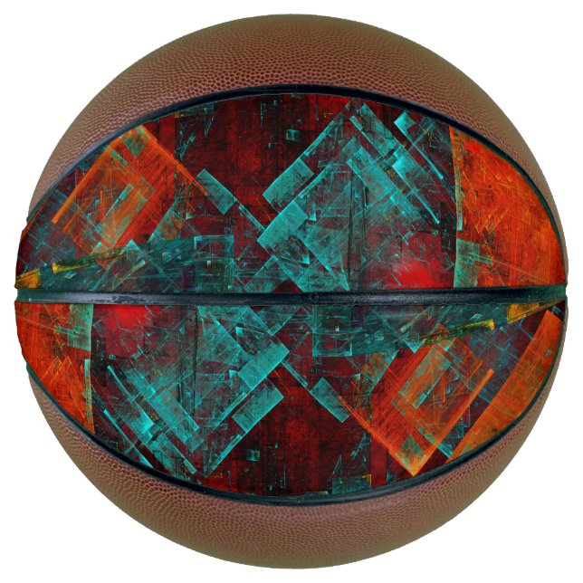 Abstract Modern Colourful Cool Artistic Pattern Basketball (Front)