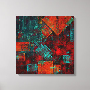 Abstract Modern Colourful Cool Artistic Pattern Canvas Print