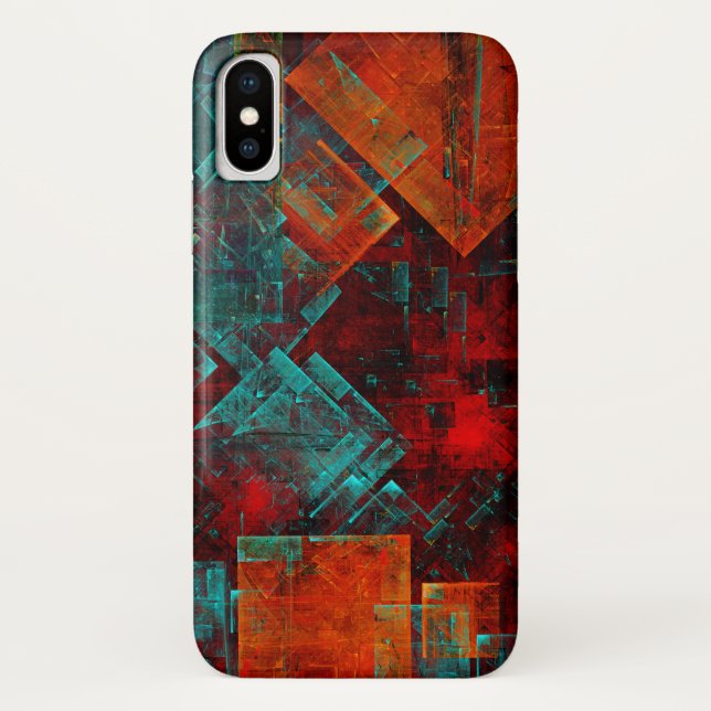Abstract Modern Colourful Cool Artistic Pattern Case-Mate iPhone Case (Back)
