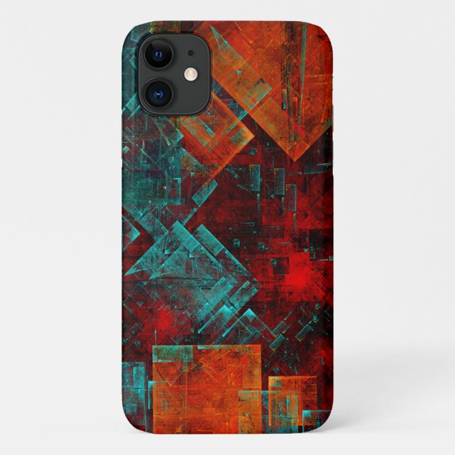 Abstract Modern Colourful Cool Artistic Pattern Case-Mate iPhone Case (Back)