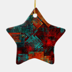 Abstract Modern Colourful Cool Artistic Pattern Ceramic Ornament