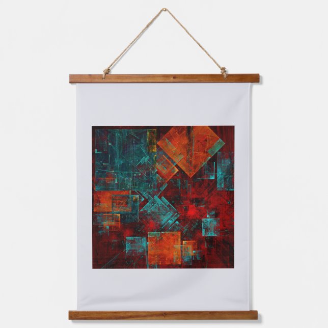 Abstract Modern Colourful Cool Artistic Pattern Hanging Tapestry (Front)
