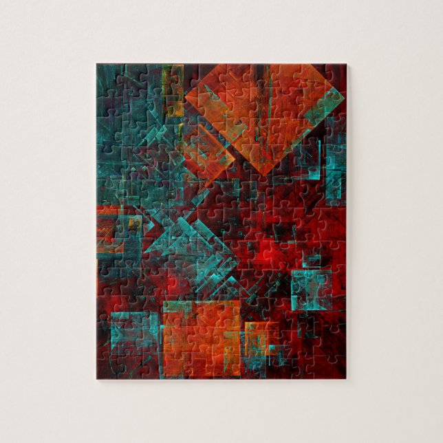 Abstract Modern Colourful Cool Artistic Pattern Jigsaw Puzzle (Vertical)