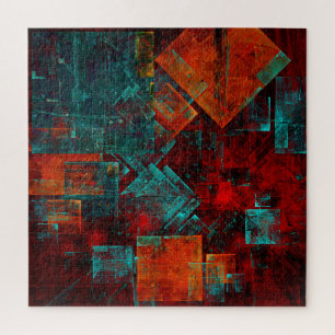 Abstract Modern Colourful Cool Artistic Pattern Jigsaw Puzzle