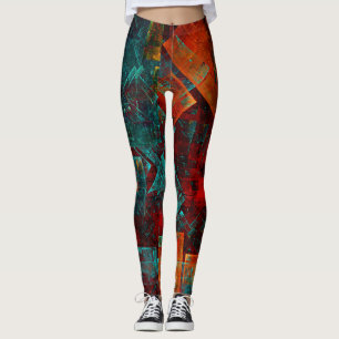 Abstract Modern Colourful Cool Artistic Pattern Leggings