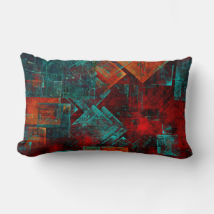 Abstract Modern Colourful Cool Artistic Pattern Lumbar Pillow
