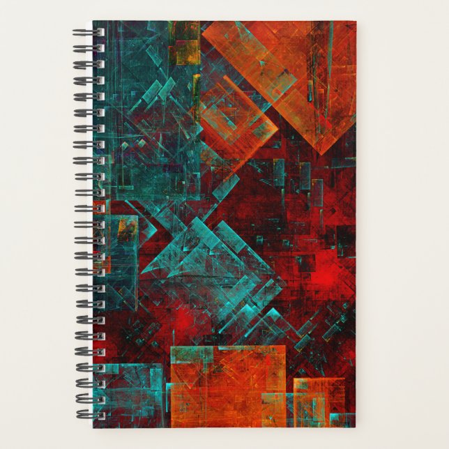 Abstract Modern Colourful Cool Artistic Pattern Planner (Front)