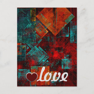 Abstract Modern Colourful Cool Artistic Pattern Postcard