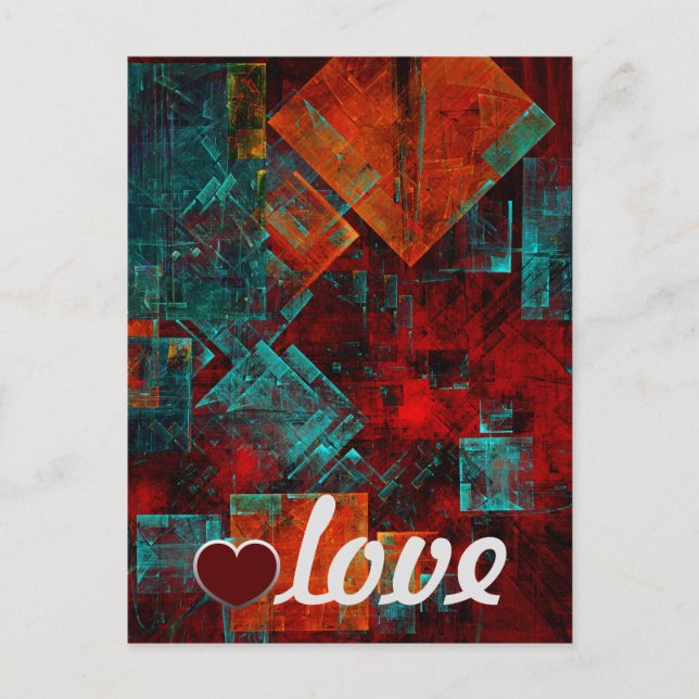 Abstract Modern Colourful Cool Artistic Pattern Postcard (Front)
