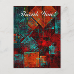 Abstract Modern Colourful Cool Artistic Pattern Postcard