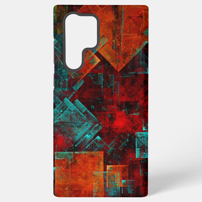Abstract Modern Colourful Cool Artistic Pattern Samsung Galaxy S22 Ultra Case (Back)