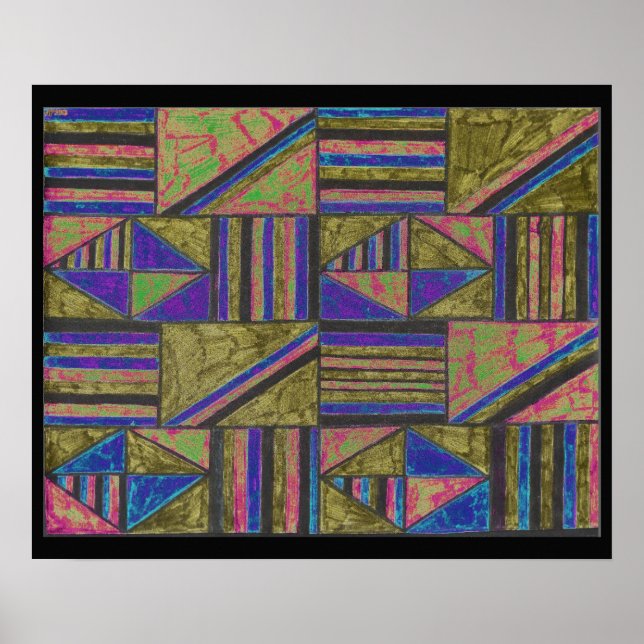 abstract modern colourful design by alanart poster (Front)