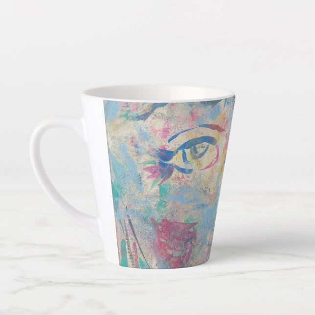 Abstract Modern Colourful "Fancy"  Latte Mug (Left)