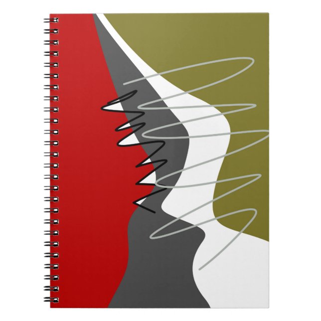 Abstract, Modern, Creative, Applique Throw Pillow Notebook (Front)