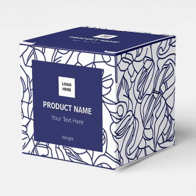 Abstract Modern Customizable Favour Box (Front Side)